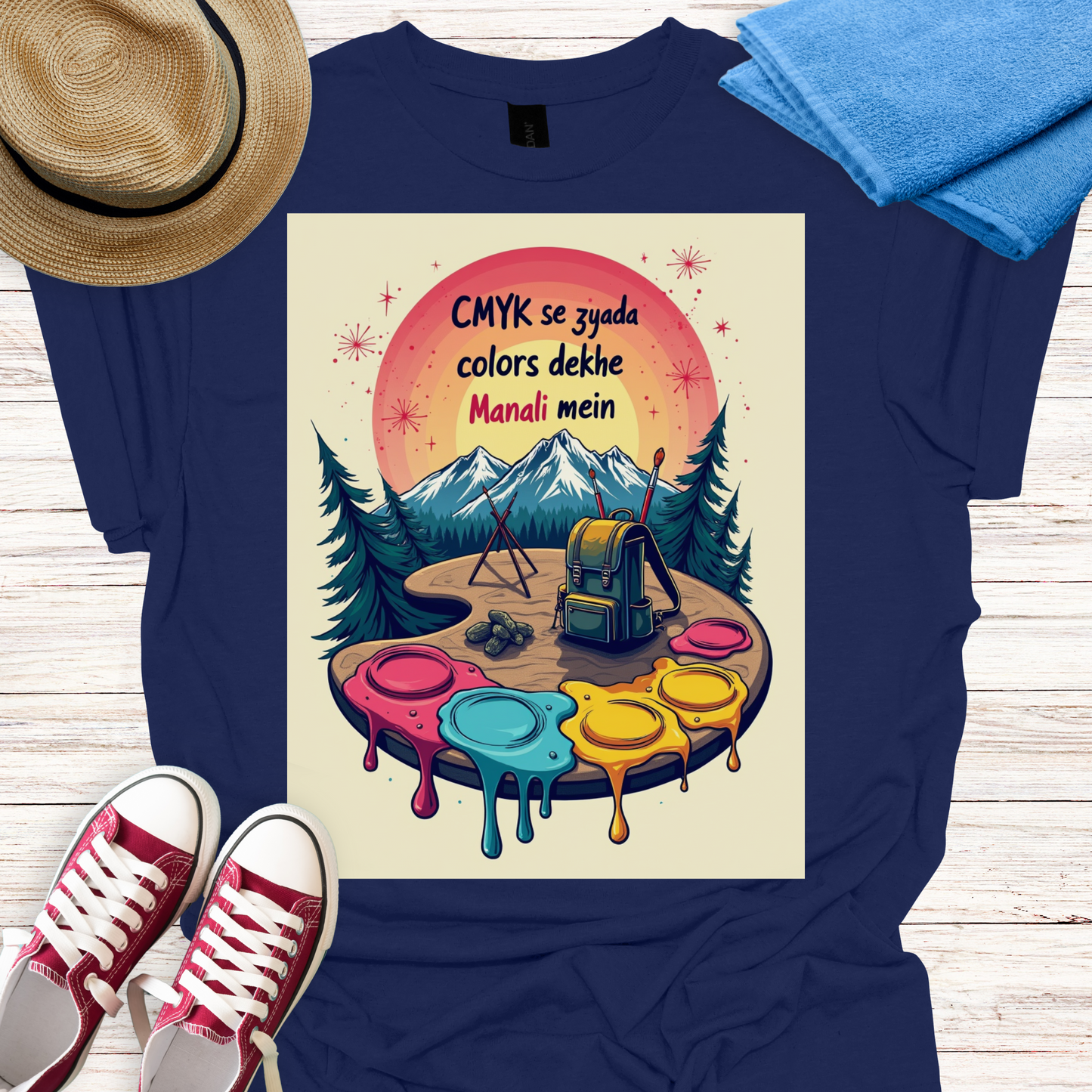 CMYK se Jyada color dekhe manali me Design T-shirt