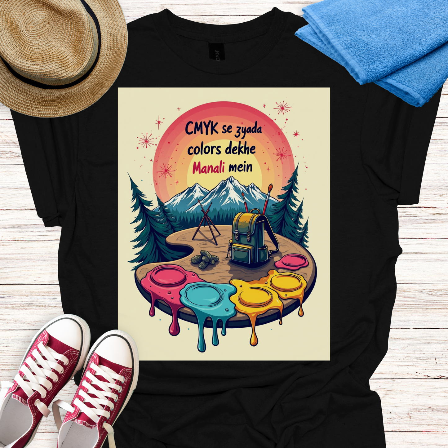 CMYK se Jyada color dekhe manali me Design T-shirt