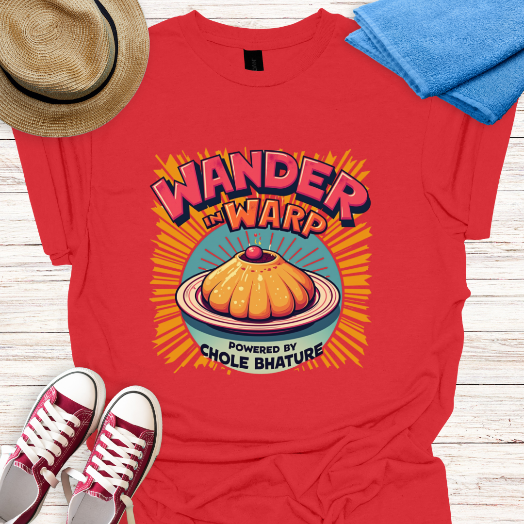 Wander Warp Powered by Chole Bhature Design T-shirt