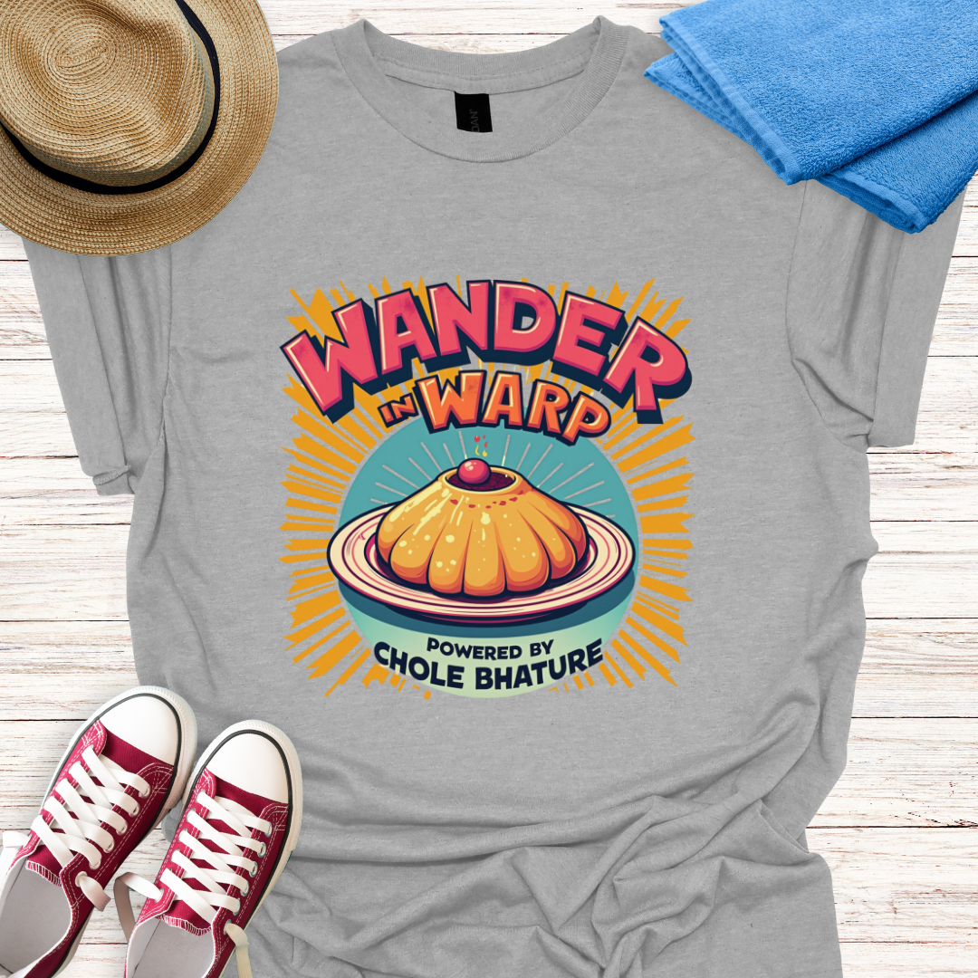 Wander Warp Powered by Chole Bhature Design T-shirt