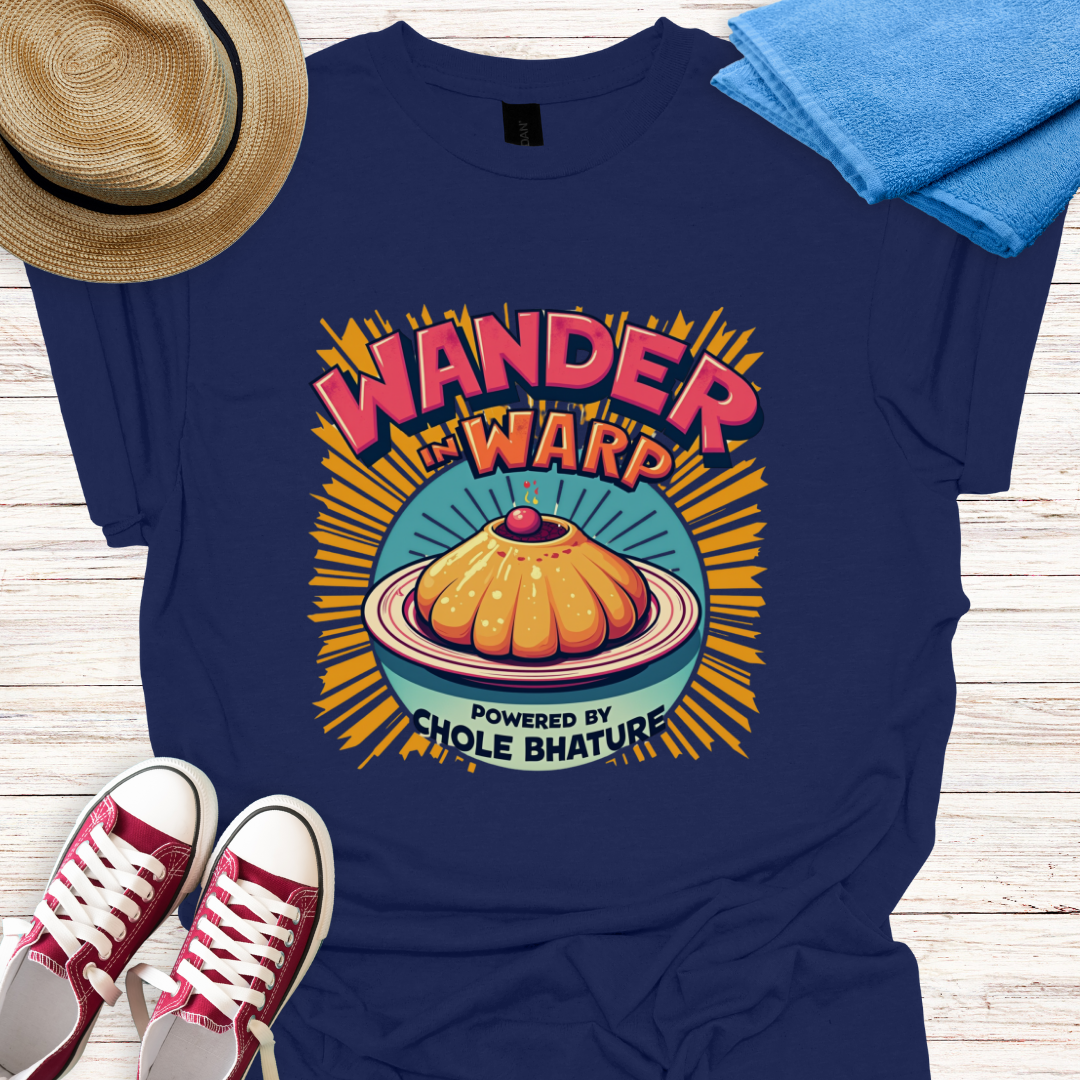 Wander Warp Powered by Chole Bhature Design T-shirt