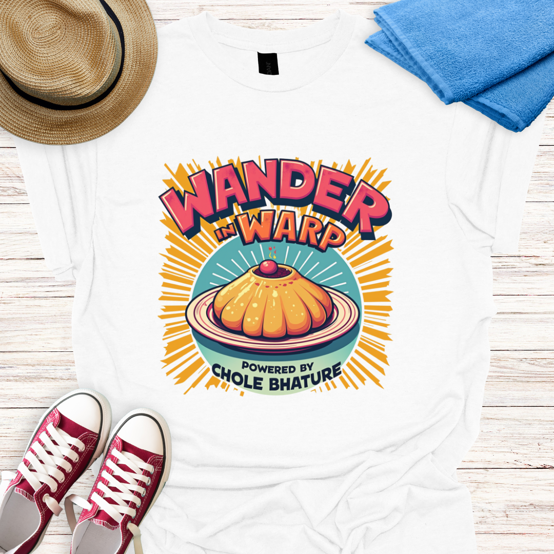 Wander Warp Powered by Chole Bhature Design T-shirt