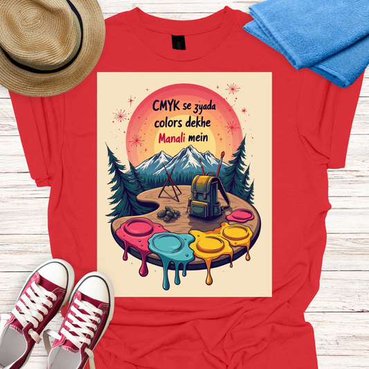 CMYK se Jyada color dekhe manali me Design T-shirt