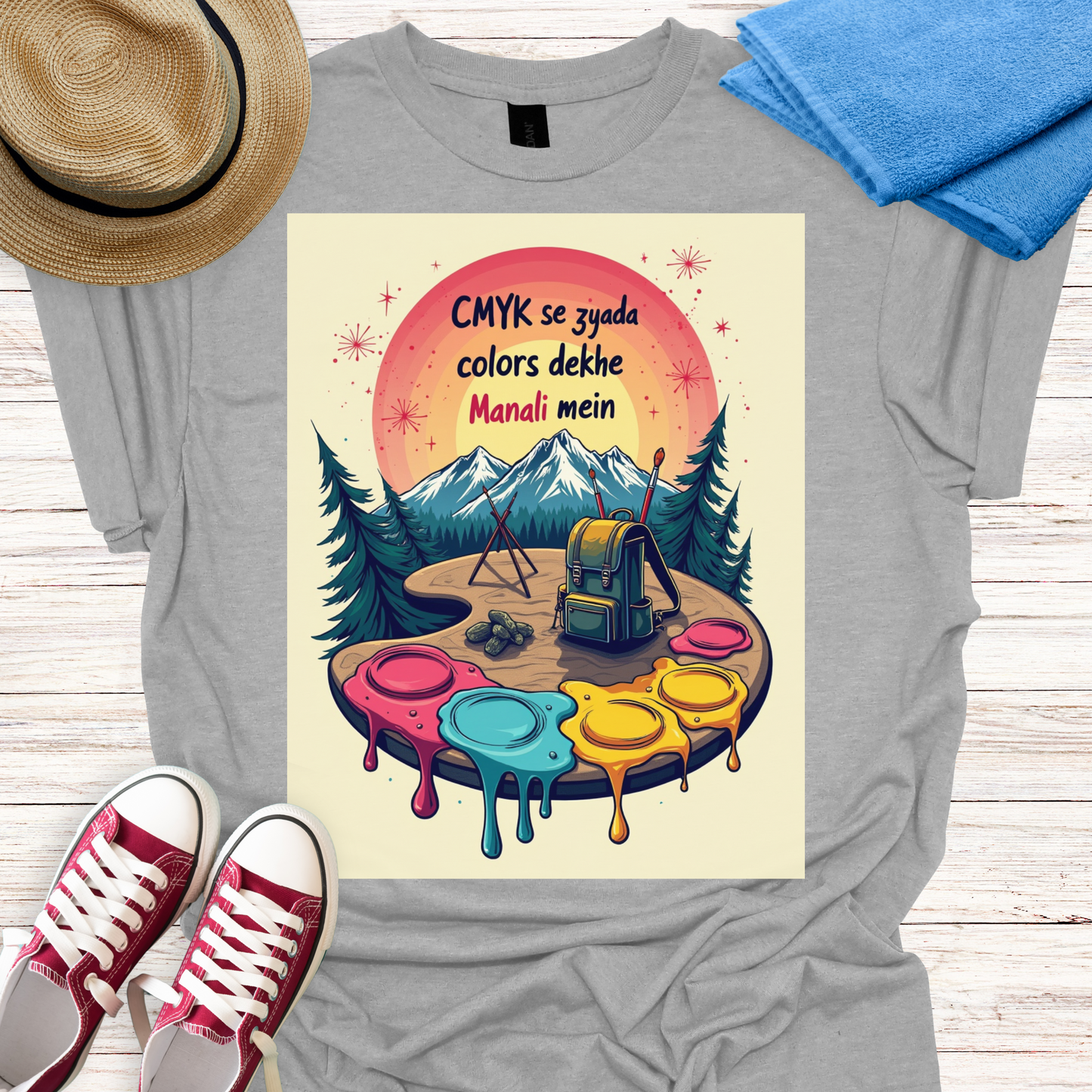 CMYK se Jyada color dekhe manali me Design T-shirt