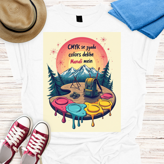 CMYK se Jyada color dekhe manali me Design T-shirt